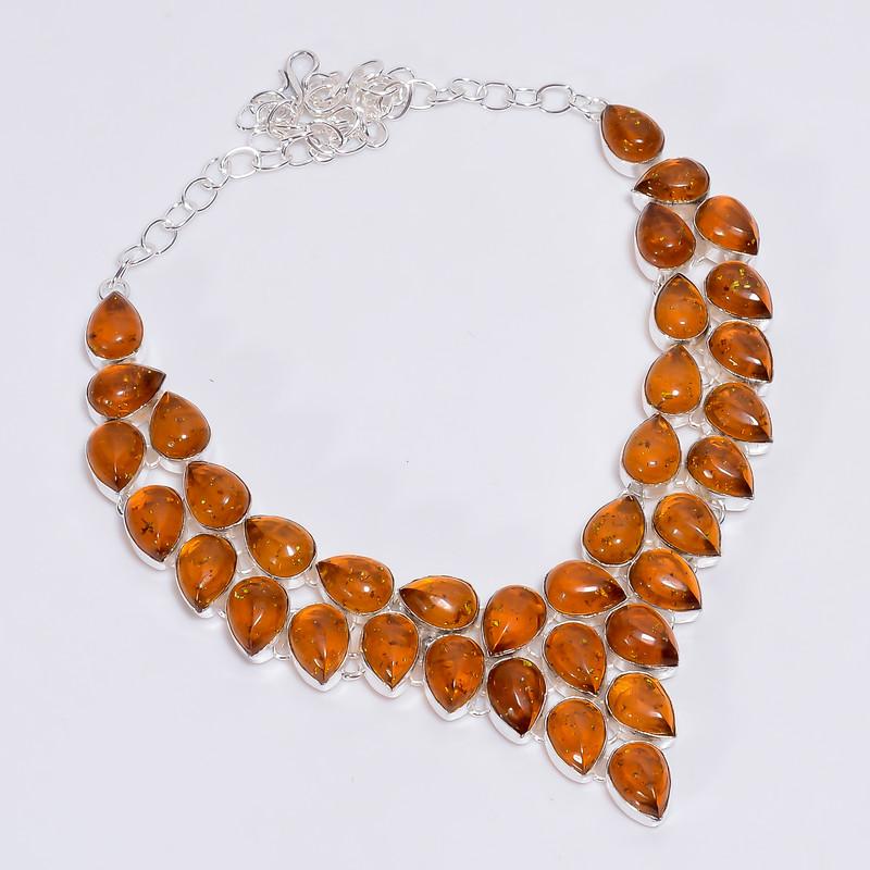 Dazzling Top Grade Qualite 100% Natural Baltic Amber Pear Shape Ethnic Handmade Jewelry 925 Steling Silver Necklace 18 WSJ-4725 срібний
Dazzling Top Grade Qualite 100% Natural Baltic Amber Pear Shape Ethnic Handmade Jewelry 925 Steling Silver Necklace 18 WSJ-4725 срібний