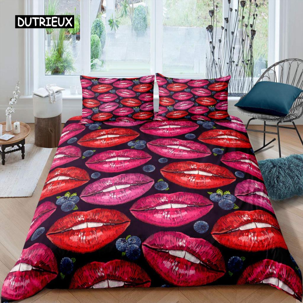Пододеяльник с изображением губ в розовых и серых тонах с рисунком поцелуя губ, комплект постельного белья размера «king size» для двоих женщин и девушек EU single(135x200cm)
Пододеяльник с изображением губ в розовых и серых тонах с рисунком поцелуя губ, комплект постельного белья размера «king size» для двоих женщин и девушек EU single(135x200cm)