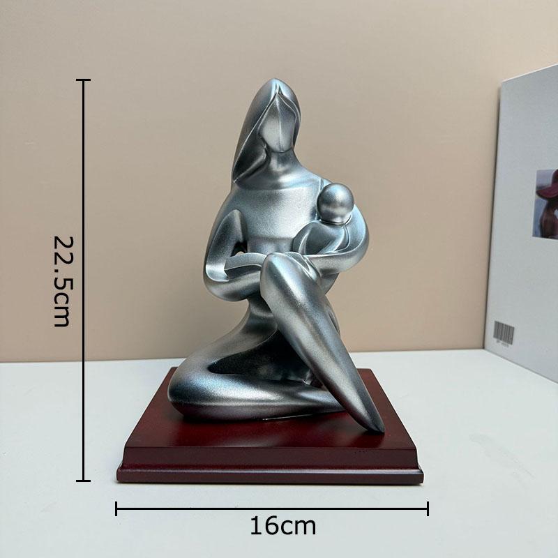 Mother and Son Sculpture Silver Figures Ornaments Desk Decoration Parents Family Abstract Characters Statue Room Aesthetic Decor
Mother and Son Sculpture Silver Figures Ornaments Desk Decoration Parents Family Abstract Characters Statue Room Aesthetic Decor