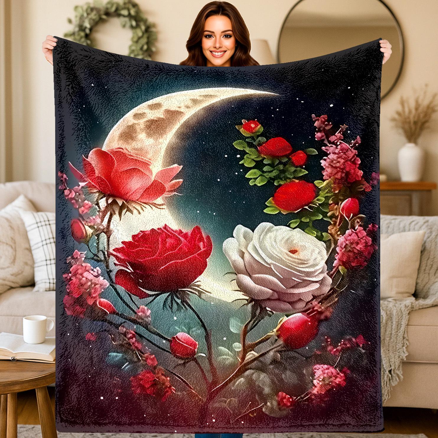 Rosecolored moon flowers Flannel printed blanket suitable for all seasons suitable for living room office sofa and travel 75x100cm (30x40inch)
Rosecolored moon flowers Flannel printed blanket suitable for all seasons suitable for living room office sofa and travel 75x100cm (30x40inch)