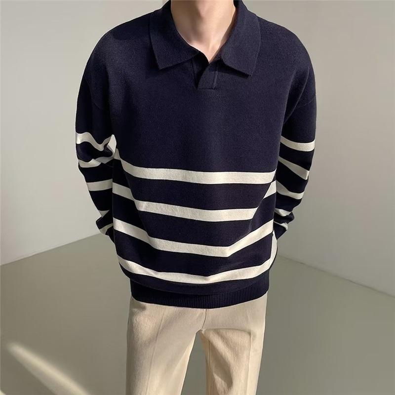 Striped Polo Collar Sweater Loose Knit Pullover Jumper XXXL синій
Striped Polo Collar Sweater Loose Knit Pullover Jumper XXXL синій