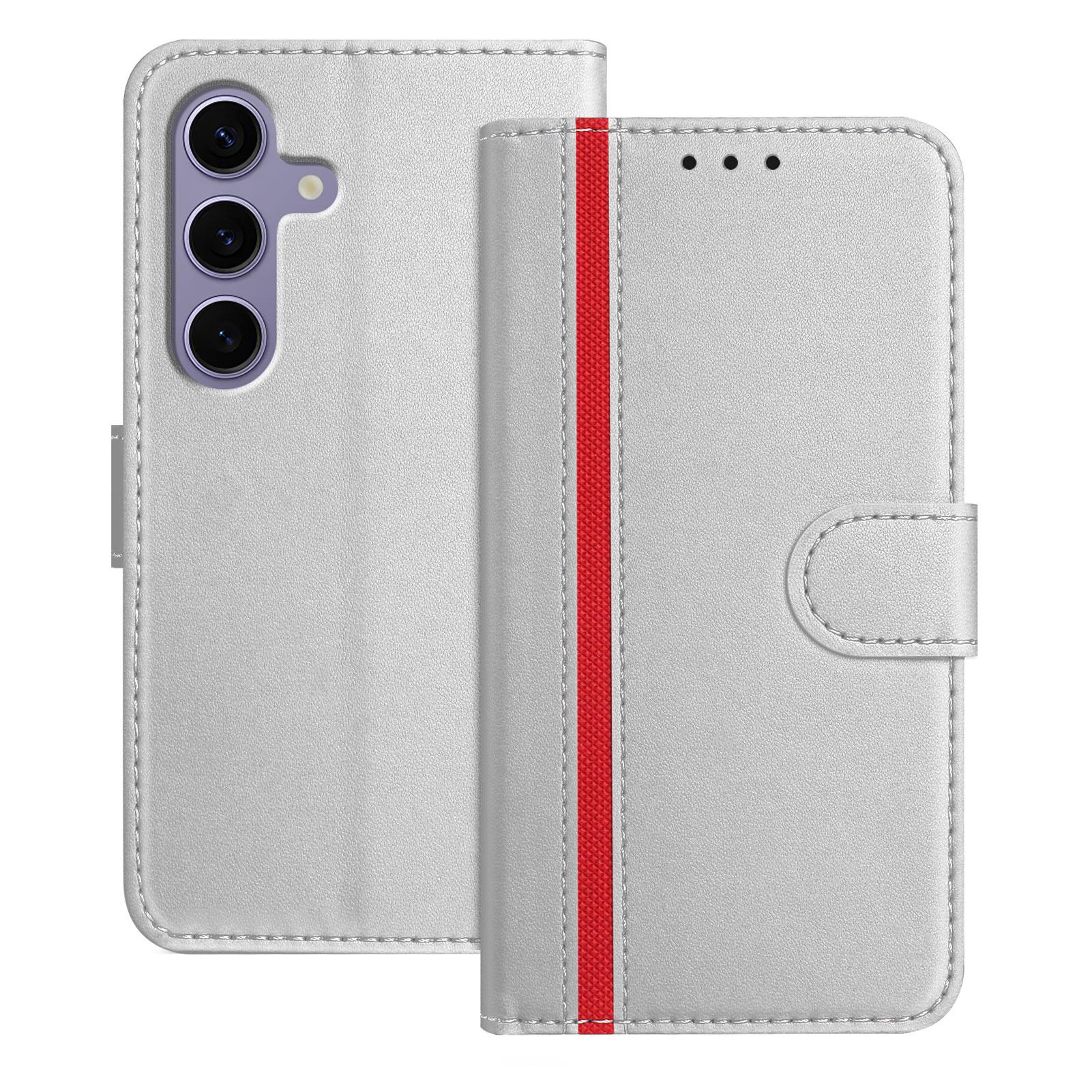 For Samsung Galaxy S24 FE Phone Cases Wallet Stand Color Splicing Leather Cover with Magnetic Clasp Silver
For Samsung Galaxy S24 FE Phone Cases Wallet Stand Color Splicing Leather Cover with Magnetic Clasp Silver
