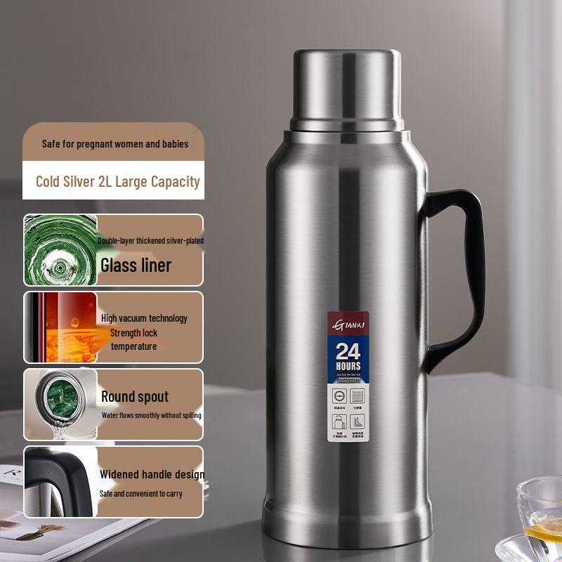 Large Capacity Stainless Steel Thermos with Glass Liner for Hot Water - Ideal for Dorms and Homes
Large Capacity Stainless Steel Thermos with Glass Liner for Hot Water - Ideal for Dorms and Homes
