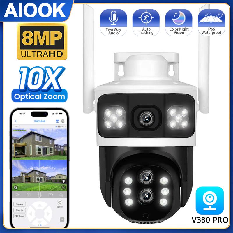 AIOOK Домашняя уличная камера безопасности HD 24MP WiFi CCTV 10-кратный зум PTZ Полноцветное ночное видение Водонепроницаемый двусторонний аудиодомофон PIR Мобильный мониторинг
AIOOK Домашняя уличная камера безопасности HD 24MP WiFi CCTV 10-кратный зум PTZ Полноцветное ночное видение Водонепроницаемый двусторонний аудиодомофон PIR Мобильный мониторинг