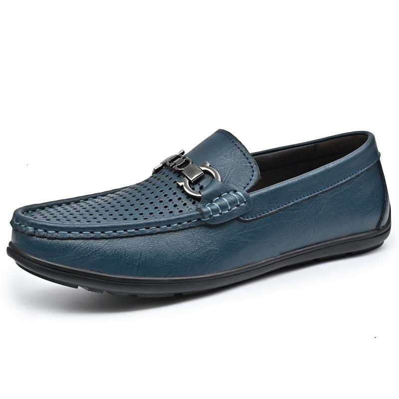 Foreign trade large size cowhide loafers men s British business leisure hollow breathable Doudou shoes one pedal work leather shoes 46
Foreign trade large size cowhide loafers men s British business leisure hollow breathable Doudou shoes one pedal work leather shoes 46