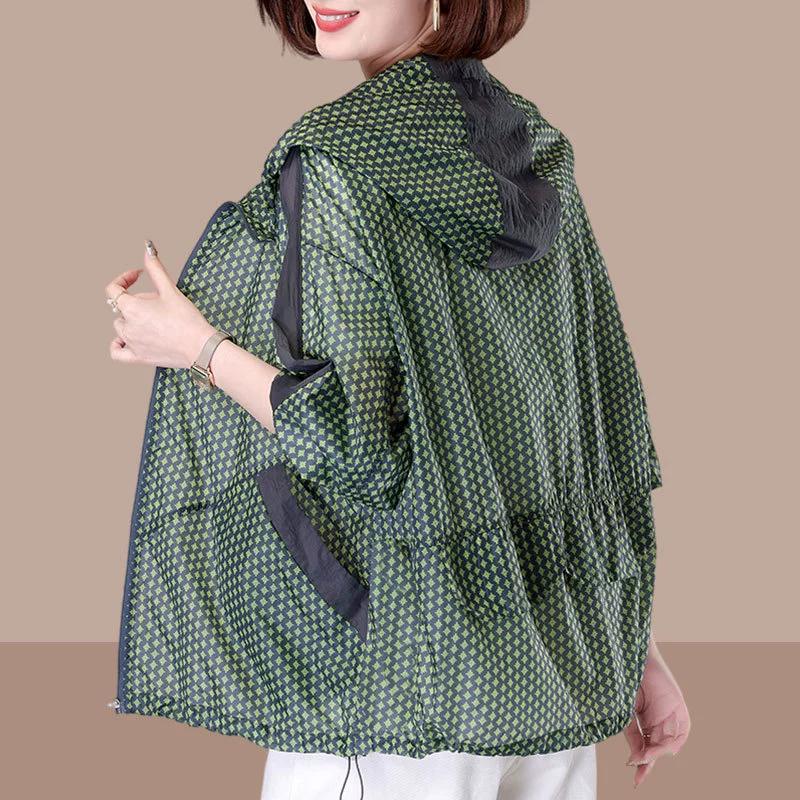 Women s Lightweight Short Solid Color Protection Jacket Summer Plus Size Mesh Lace Hooded Jacket XS зелений
Women s Lightweight Short Solid Color Protection Jacket Summer Plus Size Mesh Lace Hooded Jacket XS зелений