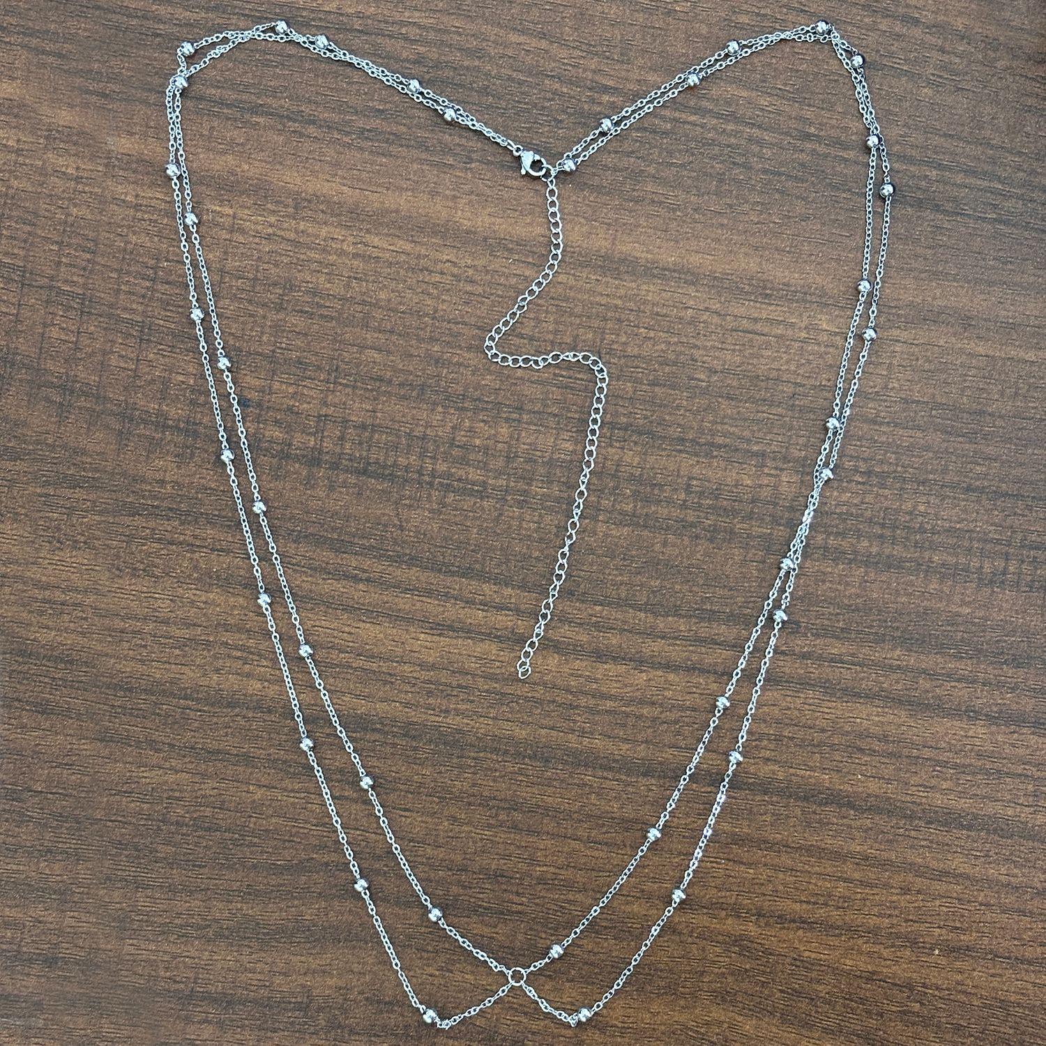 18K Gold-Plated Stainless Steel Double Layer Ball & Beaded Cross Clip Waist Chain Jewelry
18K Gold-Plated Stainless Steel Double Layer Ball & Beaded Cross Clip Waist Chain Jewelry