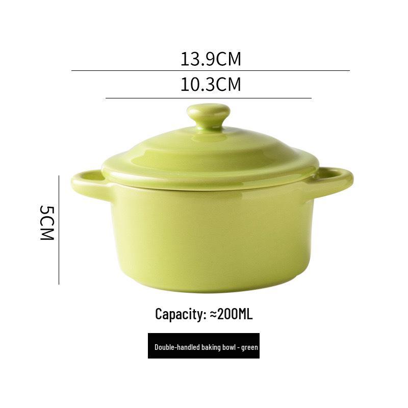 Ceramic Dual-Handle Bowl with Lid: Steamed Eggs, Stew, Baby Food, Dessert, Children s Portion
Ceramic Dual-Handle Bowl with Lid: Steamed Eggs, Stew, Baby Food, Dessert, Children s Portion