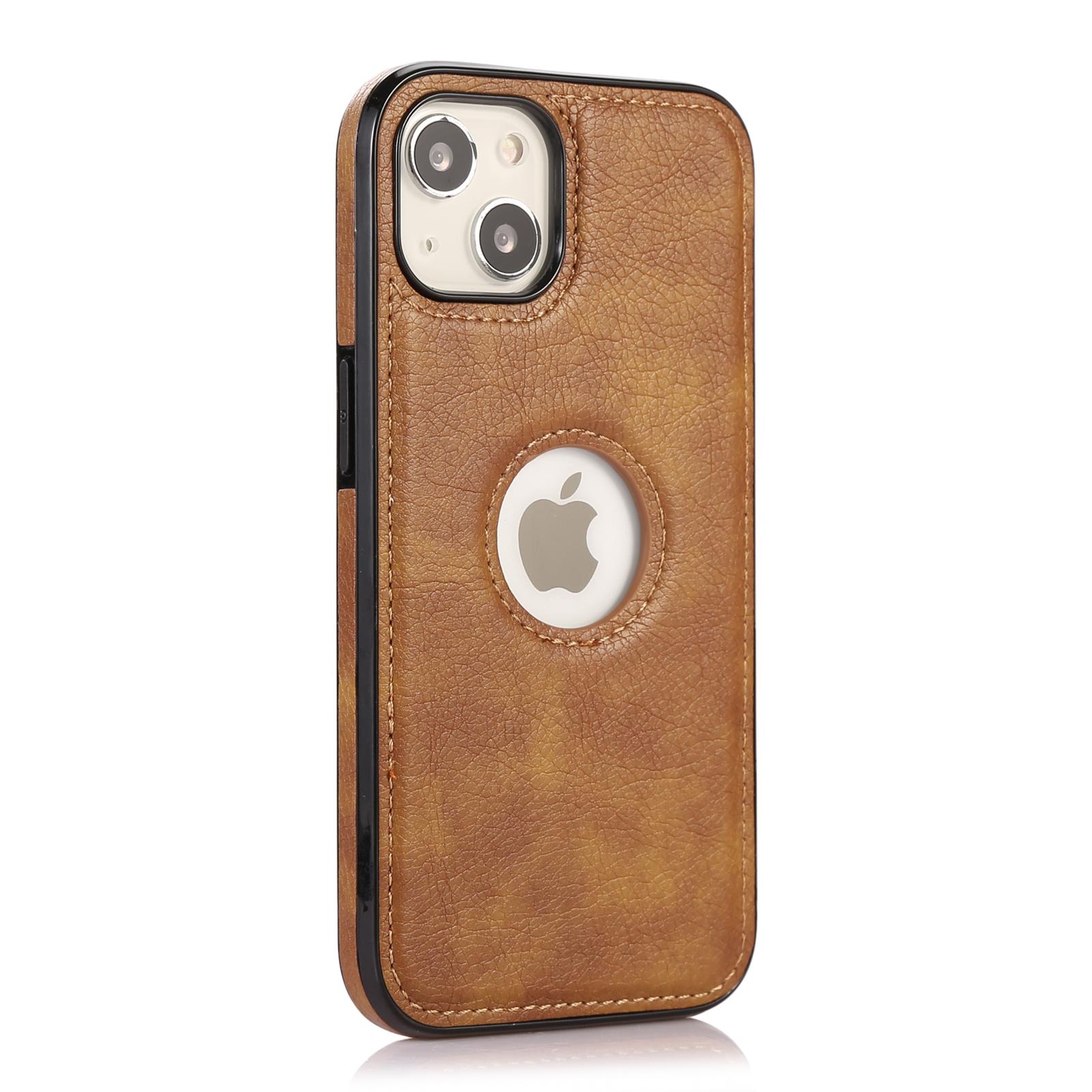 For iPhone 13 6.1 inch Cell Phone Case Logo View Design TPU+PU Leather Shockproof Back Cover Brown
For iPhone 13 6.1 inch Cell Phone Case Logo View Design TPU+PU Leather Shockproof Back Cover Brown