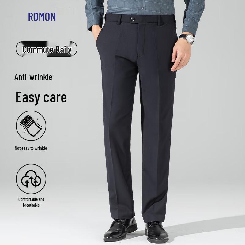 Romon Men s Iron-Free Business Casual Straight-Leg Stretch Pants 185/104A/40
Romon Men s Iron-Free Business Casual Straight-Leg Stretch Pants 185/104A/40