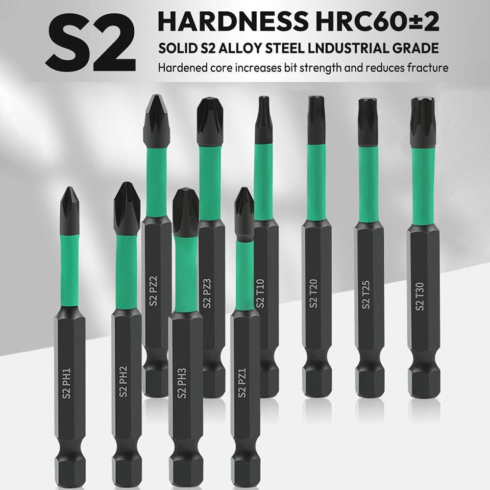 10Pcs Magnetic Hex Shank Electric Drill Bits Set S2 Alloy Steel Phillips Pozidriv Torx Bits Type A
10Pcs Magnetic Hex Shank Electric Drill Bits Set S2 Alloy Steel Phillips Pozidriv Torx Bits Type A
