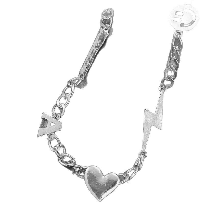 Cuban Link Chain Choker for Men & Women, Titanium Steel Smiley Lightning Streetwear Necklace
Cuban Link Chain Choker for Men & Women, Titanium Steel Smiley Lightning Streetwear Necklace