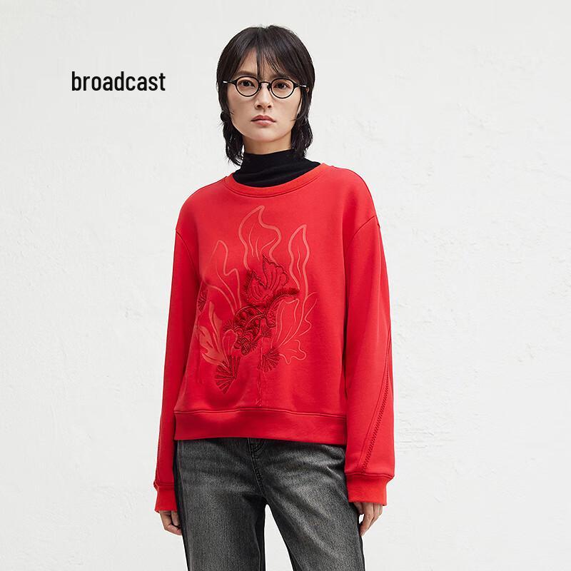 Broadcast Women s Embroidered Round Neck Sweatshirt L
Broadcast Women s Embroidered Round Neck Sweatshirt L