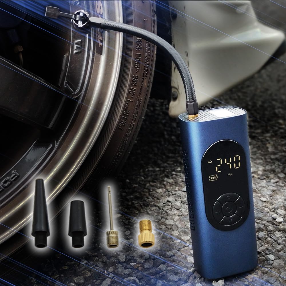 Electric Air Compressor, Cordless, Rechargeable, 6000mAh, Auto-Shutoff, Digital Display, Light, USB, Compact
Electric Air Compressor, Cordless, Rechargeable, 6000mAh, Auto-Shutoff, Digital Display, Light, USB, Compact