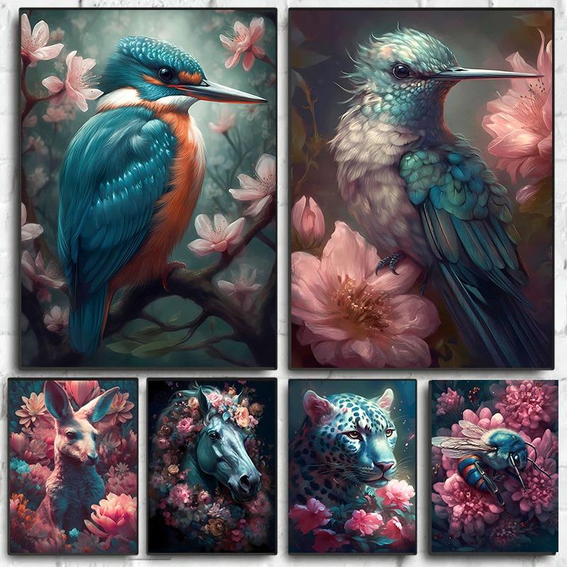 Fantasy Flower Animal Posters Prints Hummingbird Kingfisher Bird Horse Canvas Painting Wall Art Pictures Home Living Room Decor 21cm×30cm NoFrame
Fantasy Flower Animal Posters Prints Hummingbird Kingfisher Bird Horse Canvas Painting Wall Art Pictures Home Living Room Decor 21cm×30cm NoFrame