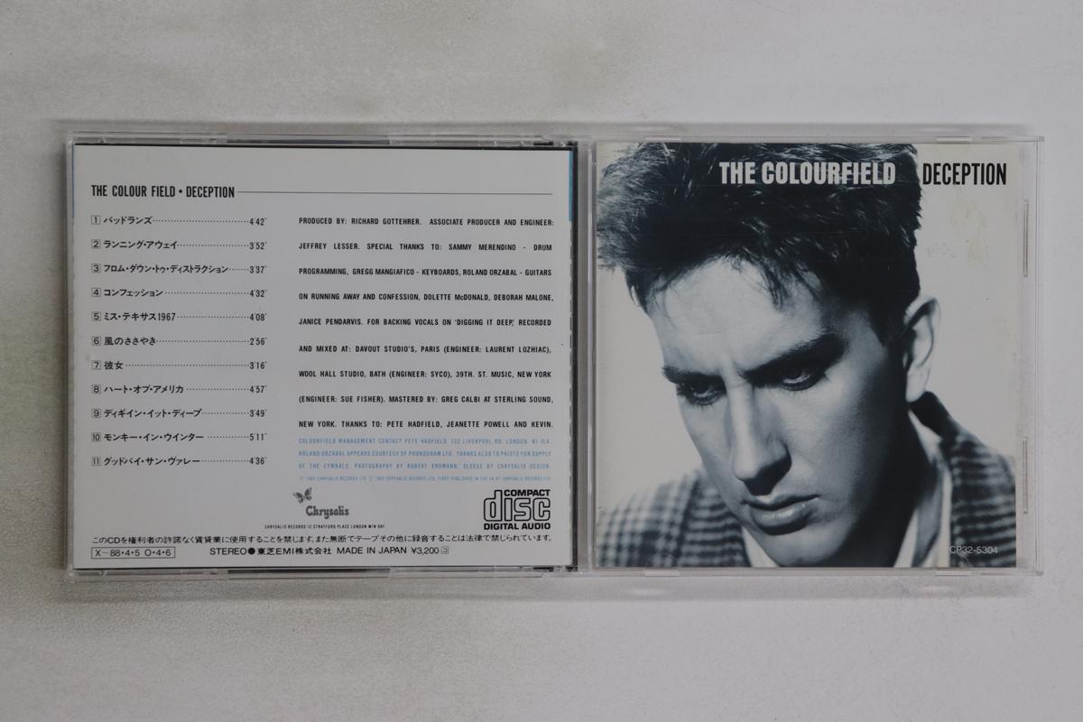 CD CALOURFIELD - Deception CP325304 CHRYSALIS 1987 Japan Dance & Electronica Used
CD CALOURFIELD - Deception CP325304 CHRYSALIS 1987 Japan Dance & Electronica Used