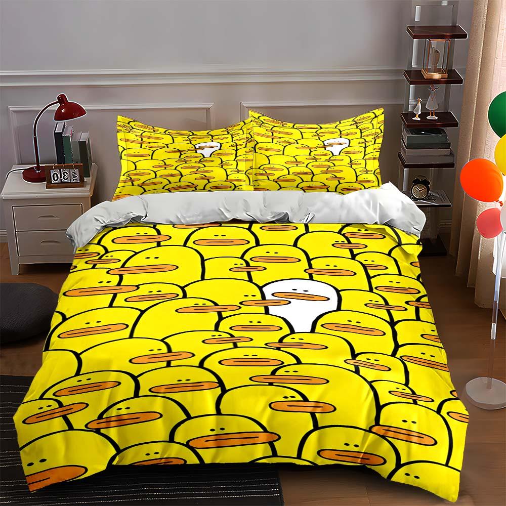 Yellow duck pattern. Bedding Duvet cover sets Duvet covers Pillowcases gifts (1 * Duvet Cover 2 * Pillowcases, without duvet insert) 135x200cm
Yellow duck pattern. Bedding Duvet cover sets Duvet covers Pillowcases gifts (1 * Duvet Cover 2 * Pillowcases, without duvet insert) 135x200cm