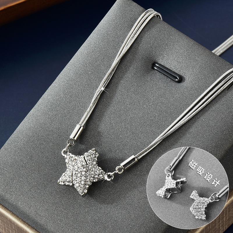 Multilayered Fashionable Magnetic Star Pendant Necklace In Gold And Silver Options For All Silver Star
Multilayered Fashionable Magnetic Star Pendant Necklace In Gold And Silver Options For All Silver Star