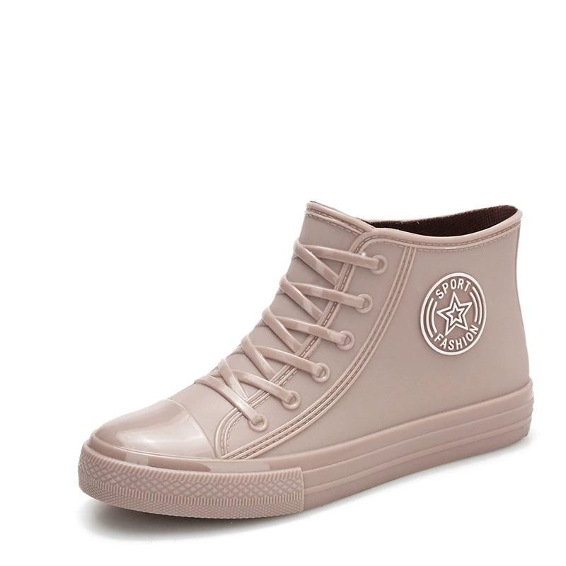 Fashionable Short Tube Lace-Up Rubber Rain Boots with Non-Slip Design 41 абрикосовий
Fashionable Short Tube Lace-Up Rubber Rain Boots with Non-Slip Design 41 абрикосовий