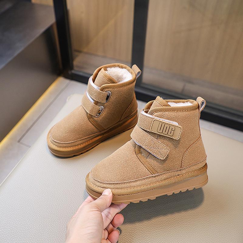 Foreign trade classmates frosted leather children s snow boots double grinding stickers boys and girls baby shoes velvet thermal cotton boots 26
Foreign trade classmates frosted leather children s snow boots double grinding stickers boys and girls baby shoes velvet thermal cotton boots 26