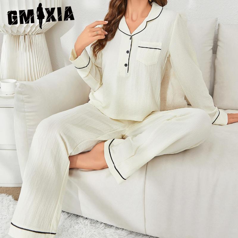 GMXIA Костюм для дома Осень и Зима Кардиган с длинным рукавом Брюки Двойка Женская пижама XL бежевый
GMXIA Костюм для дома Осень и Зима Кардиган с длинным рукавом Брюки Двойка Женская пижама XL бежевый