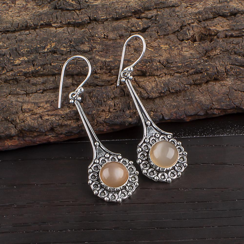 Peach Moonstone Gemstone Handmade 925 Sterling Silver Jewelry Magnificent Earrings For Wedding Gift 2.52 Inches персиковий
Peach Moonstone Gemstone Handmade 925 Sterling Silver Jewelry Magnificent Earrings For Wedding Gift 2.52 Inches персиковий