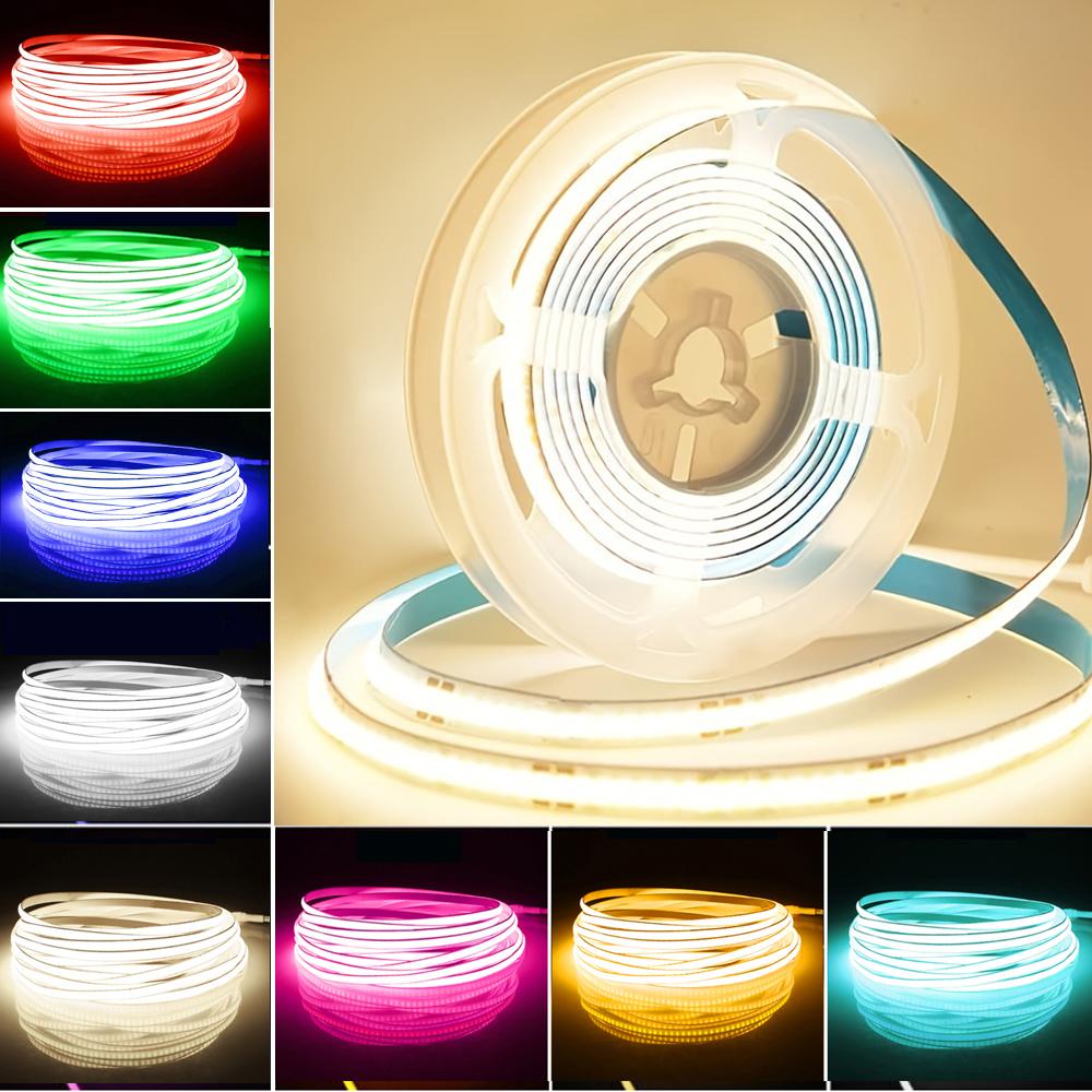 FCOB Led Strip Light DC 12V Flexible LED Ribbon 5mm 320LEDs/M High Density Linear Lighting 1m 2m 3m 4m 5m 1M
FCOB Led Strip Light DC 12V Flexible LED Ribbon 5mm 320LEDs/M High Density Linear Lighting 1m 2m 3m 4m 5m 1M