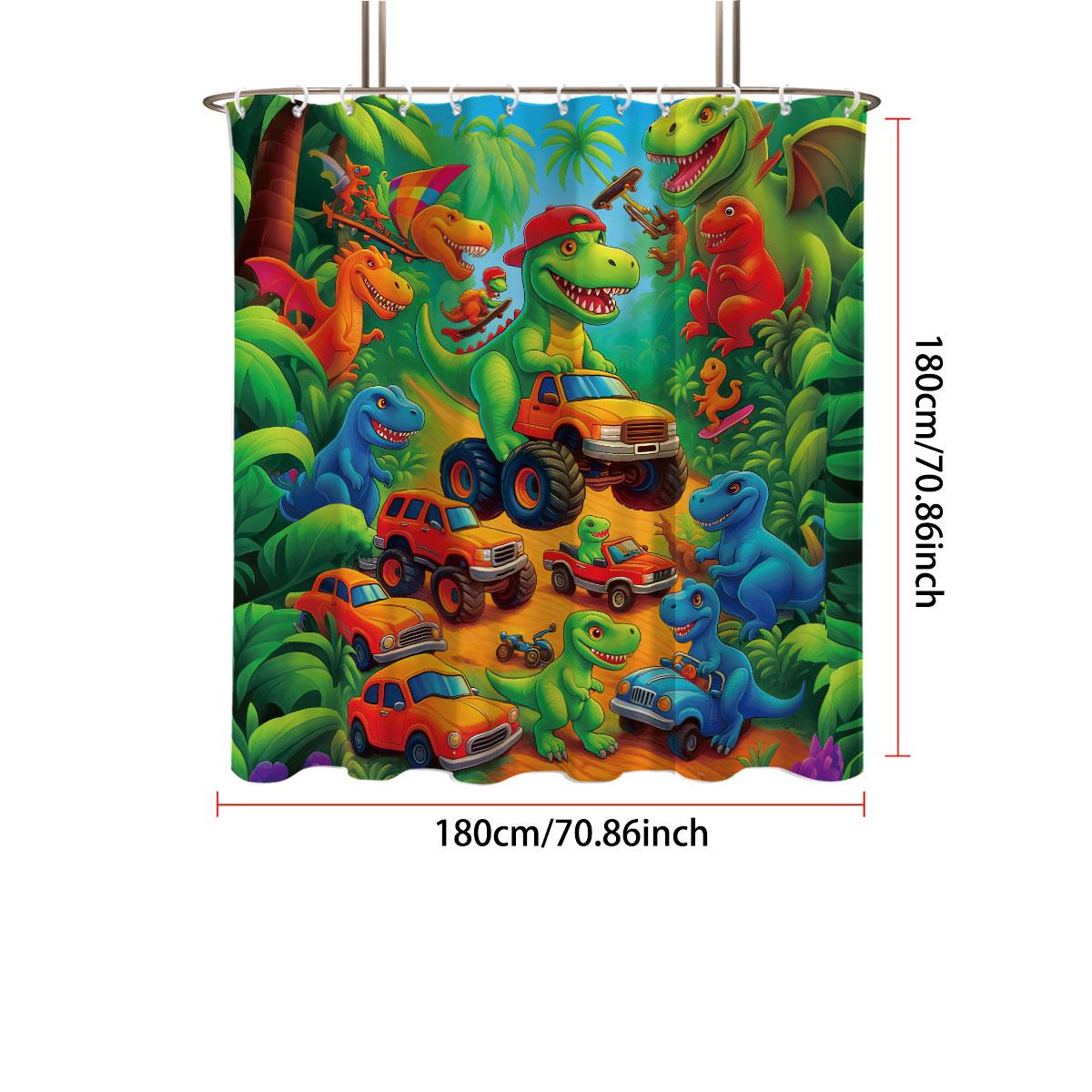 1Pc Forest Cartoon Dinosaur Printed Waterproof Shower Curtain Bathroom Partition Privacy Multiple Sizes 12 Hooks Easy To Install 120*180cm
1Pc Forest Cartoon Dinosaur Printed Waterproof Shower Curtain Bathroom Partition Privacy Multiple Sizes 12 Hooks Easy To Install 120*180cm