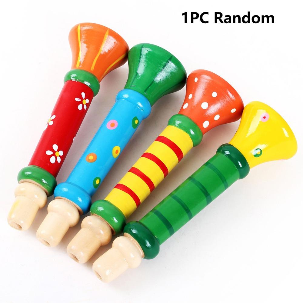 Cartoon Montessori Wooden Trumpet Sound Training Games Random Color Whistle Musical Instrument Early Learning Educational
Cartoon Montessori Wooden Trumpet Sound Training Games Random Color Whistle Musical Instrument Early Learning Educational