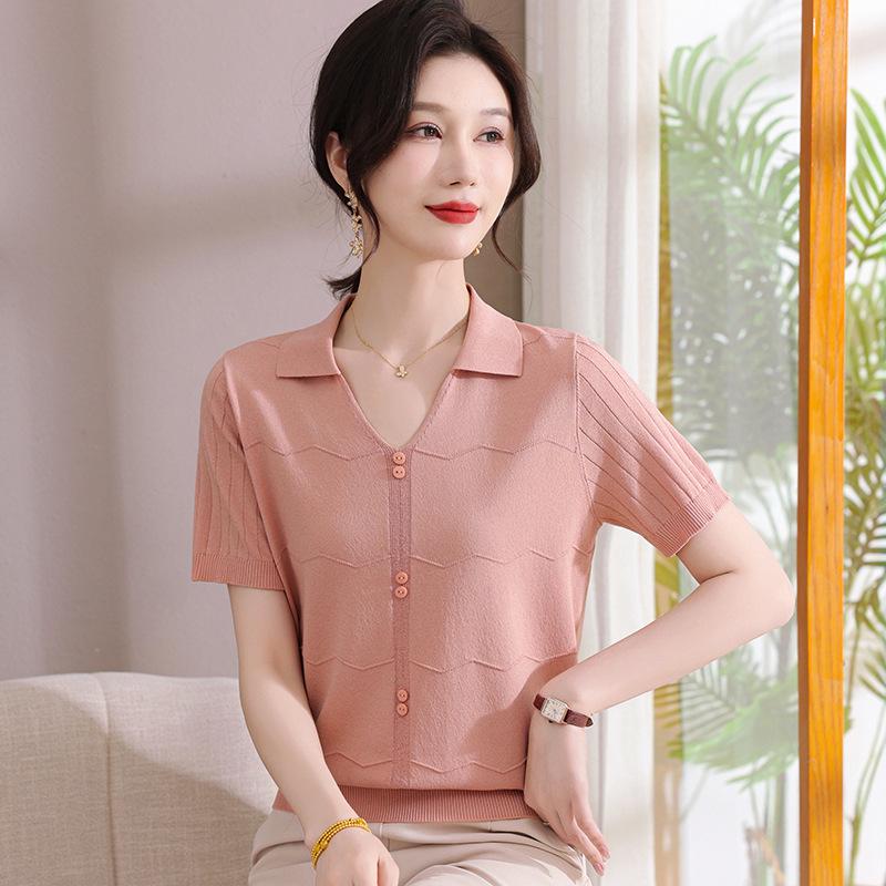 Women s New 2025 Lyocell Tencel Short-Sleeve Polo Shirt - Fashionable Ice Silk Knit Summer Wear L for 100-110 lbs
Women s New 2025 Lyocell Tencel Short-Sleeve Polo Shirt - Fashionable Ice Silk Knit Summer Wear L for 100-110 lbs