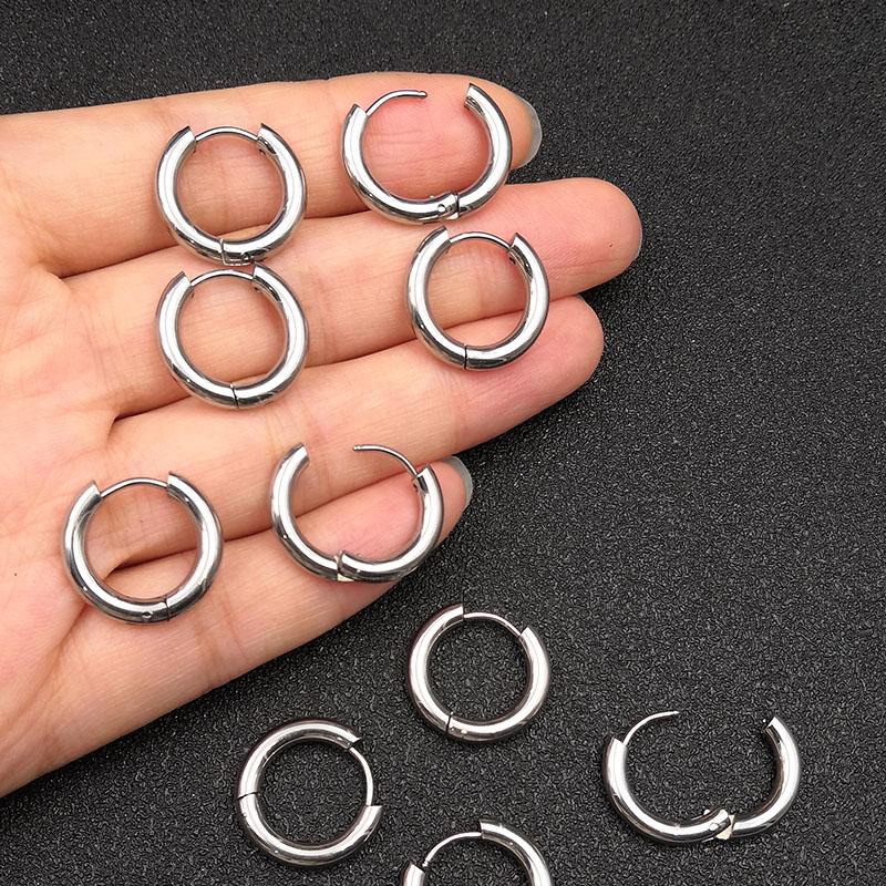 6pcs/lot Thick 3.0mm 4.0mm 5.0mm Stainless Steel Circle Hoop Earrings For Women Girls Gold Silver Color Round Geometry Earrings
6pcs/lot Thick 3.0mm 4.0mm 5.0mm Stainless Steel Circle Hoop Earrings For Women Girls Gold Silver Color Round Geometry Earrings