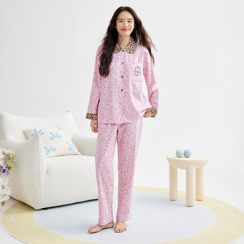 Женский осенне-зимний теплый пижамный комплект из хлопка с начесом - Домашняя одежда с длинным рукавом M (90-105 lbs)
Женский осенне-зимний теплый пижамный комплект из хлопка с начесом - Домашняя одежда с длинным рукавом M (90-105 lbs)