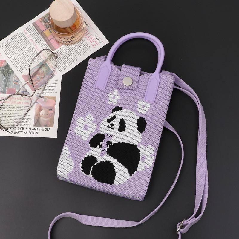 Print Playful Panda Knitted Handbag Stylish Small Crossbody Purse Perfect For Outfits Casual Purple
Print Playful Panda Knitted Handbag Stylish Small Crossbody Purse Perfect For Outfits Casual Purple