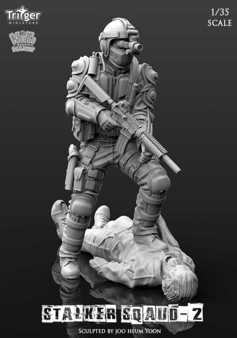 Nuts Planet Stalker Squad 2 Огонь на подавление Напарник Неокрашенный смоляной сборочный набор T35019 1/35
Nuts Planet Stalker Squad 2 Огонь на подавление Напарник Неокрашенный смоляной сборочный набор T35019 1/35