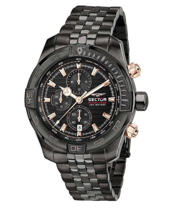 Sector Diving Team Chronograph Black Dial Quartz Diver s R3273635003 300M Men s Watch
Sector Diving Team Chronograph Black Dial Quartz Diver s R3273635003 300M Men s Watch