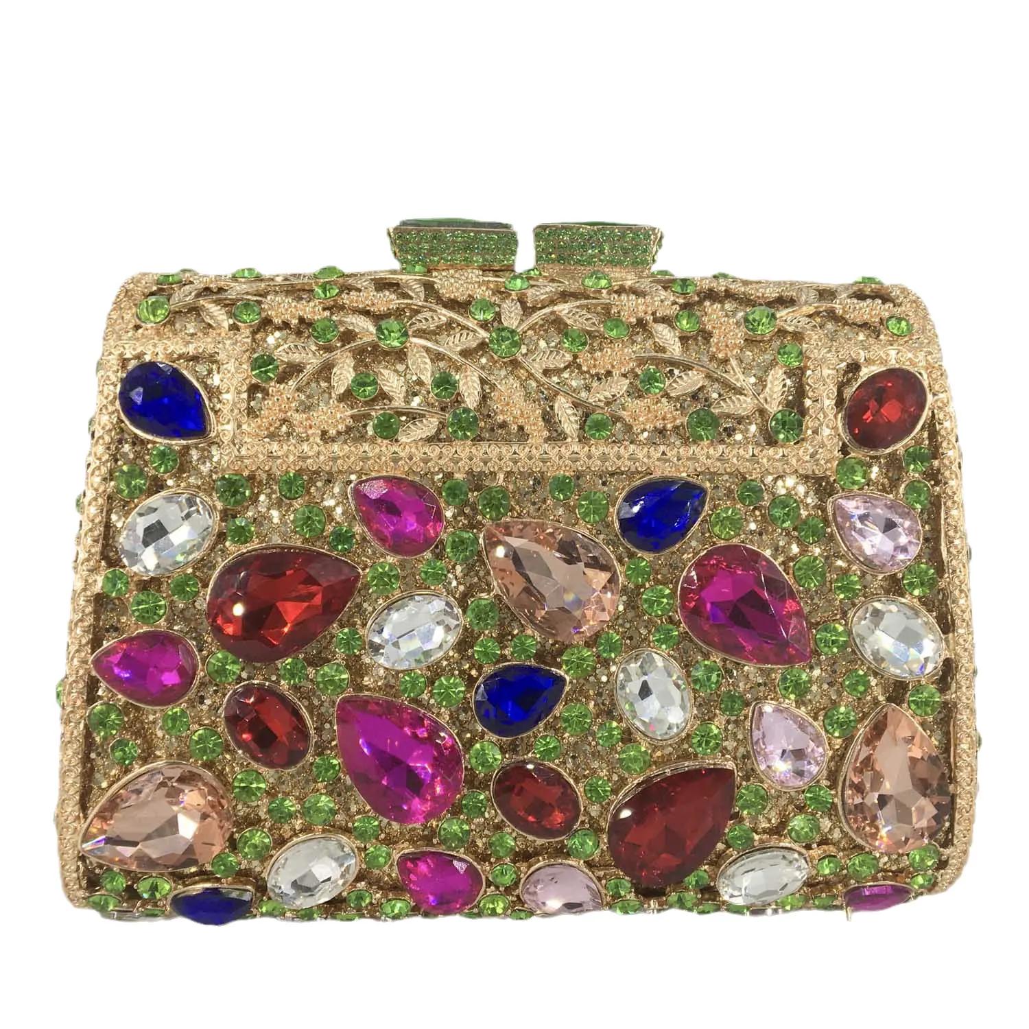 Boutique De FGG Multicolored Big Stones Women Crystal Clutch Evening Bags Party Cocktail Rhinestone Handbags Wedding Purses Large
Boutique De FGG Multicolored Big Stones Women Crystal Clutch Evening Bags Party Cocktail Rhinestone Handbags Wedding Purses Large