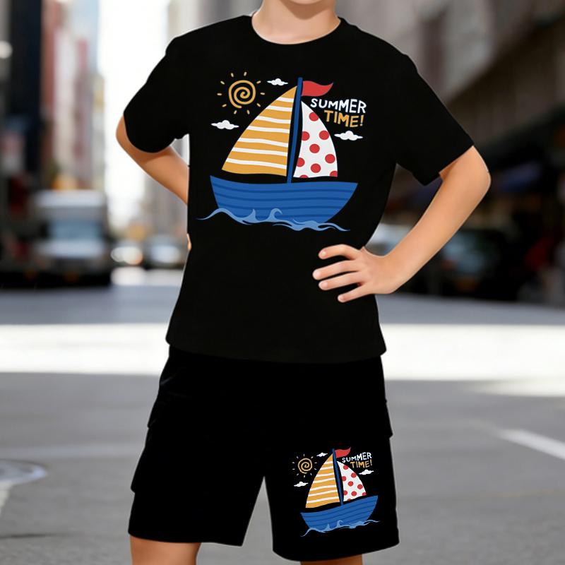 Boys 2 Piece Summer Nautical Themed Print Outfit, Short Sleeve T-Shirt and Shorts Set for Kids Age 5-14, Black and White Sporty Casual Summer Clothes 5-6 Years чёрный
Boys 2 Piece Summer Nautical Themed Print Outfit, Short Sleeve T-Shirt and Shorts Set for Kids Age 5-14, Black and White Sporty Casual Summer Clothes 5-6 Years чёрный