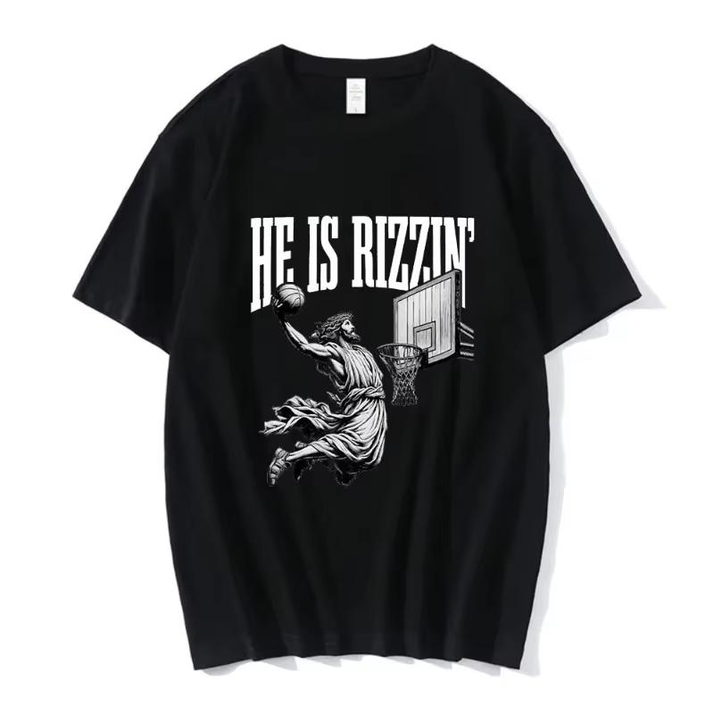 Funny Baskerball Jesus Meme T Shirt Humor He Is Rizzin Christian Easter T-shirt Casual Oversized T-shirts Streetwear Tops 5XL різнокольоровий
Funny Baskerball Jesus Meme T Shirt Humor He Is Rizzin Christian Easter T-shirt Casual Oversized T-shirts Streetwear Tops 5XL різнокольоровий