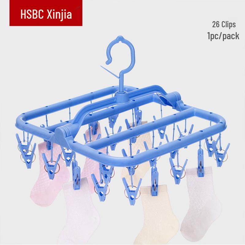 Xinjia Foldable 26-Clip Windproof Hanger for Socks, Underwear, Baby Clothes зелёный
Xinjia Foldable 26-Clip Windproof Hanger for Socks, Underwear, Baby Clothes зелёный