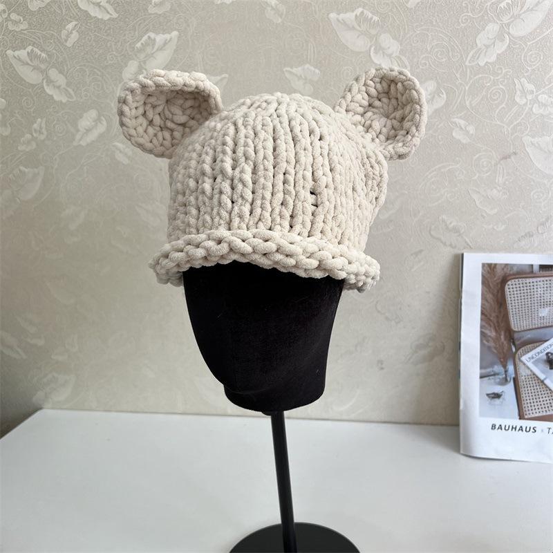 Bear ears thick wool hat women s autumn and winter thickened warm hand-knitted woven big head circumference pullover hat M(56-58cm) темно-коричневого кольору
Bear ears thick wool hat women s autumn and winter thickened warm hand-knitted woven big head circumference pullover hat M(56-58cm) темно-коричневого кольору