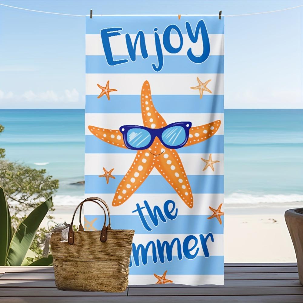 Happy Summer Striped Starfish Beach Towel, Soft Large Microfiber Quick Dry Sand Free W40*H60(CM)
Happy Summer Striped Starfish Beach Towel, Soft Large Microfiber Quick Dry Sand Free W40*H60(CM)
