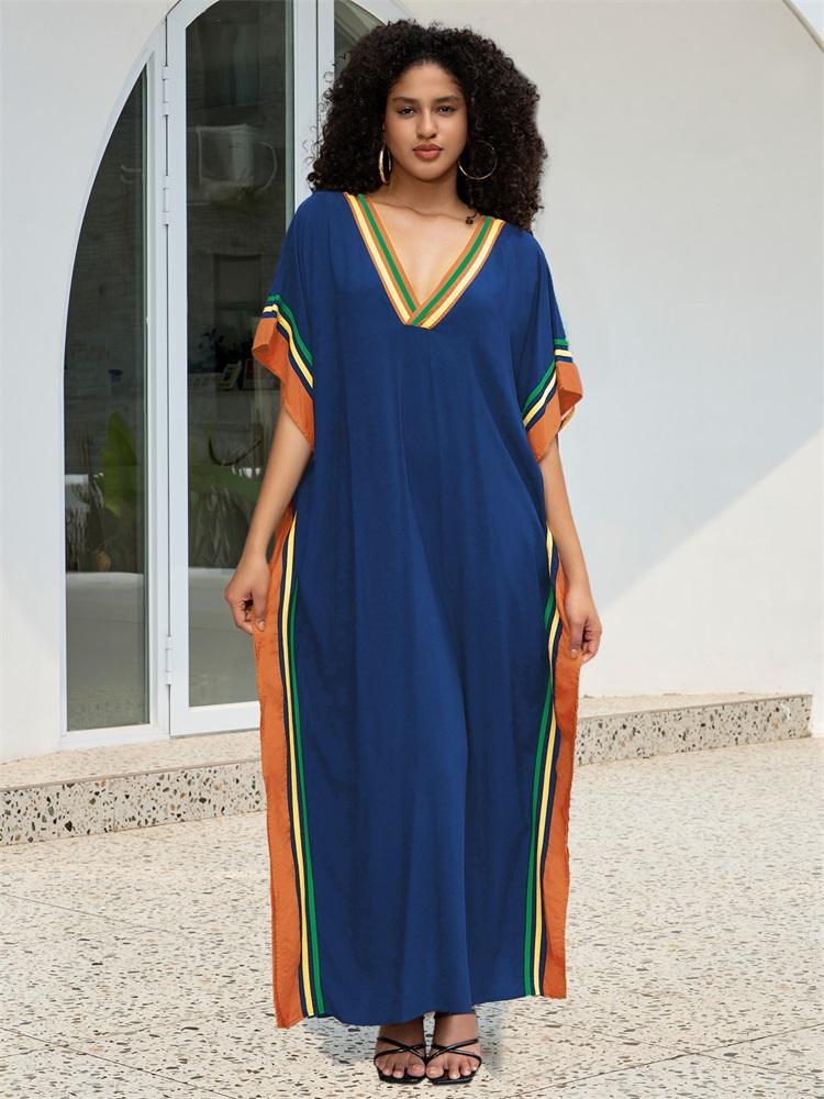 EDOLYNSA шикарное длинное пляжное платье-кафтан с V-образным вырезом больших размеров 2024 года, женская летняя пляжная одежда, купальник, накидка, свободный уютный домашний халат Q1615 One Size синий
EDOLYNSA шикарное длинное пляжное платье-кафтан с V-образным вырезом больших размеров 2024 года, женская летняя пляжная одежда, купальник, накидка, свободный уютный домашний халат Q1615 One Size синий