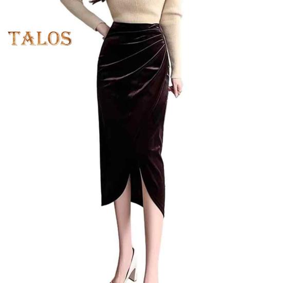 Женская юбка миди с высокой талией и неровным разрезом спереди. Юбка из золотистого бархата. Однотонный дизайн. Юбка, утягивающая ноги. S кофейный
Женская юбка миди с высокой талией и неровным разрезом спереди. Юбка из золотистого бархата. Однотонный дизайн. Юбка, утягивающая ноги. S кофейный