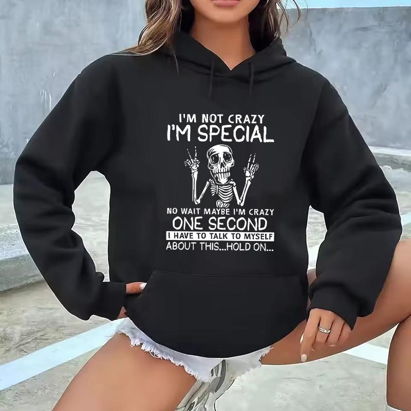 Я не сумасшедший Толстовки с принтом букв Женские Юмористические Графические свитшоты со скелетом и знаком мира 90-х Y2k Худи Пуловеры S
Я не сумасшедший Толстовки с принтом букв Женские Юмористические Графические свитшоты со скелетом и знаком мира 90-х Y2k Худи Пуловеры S