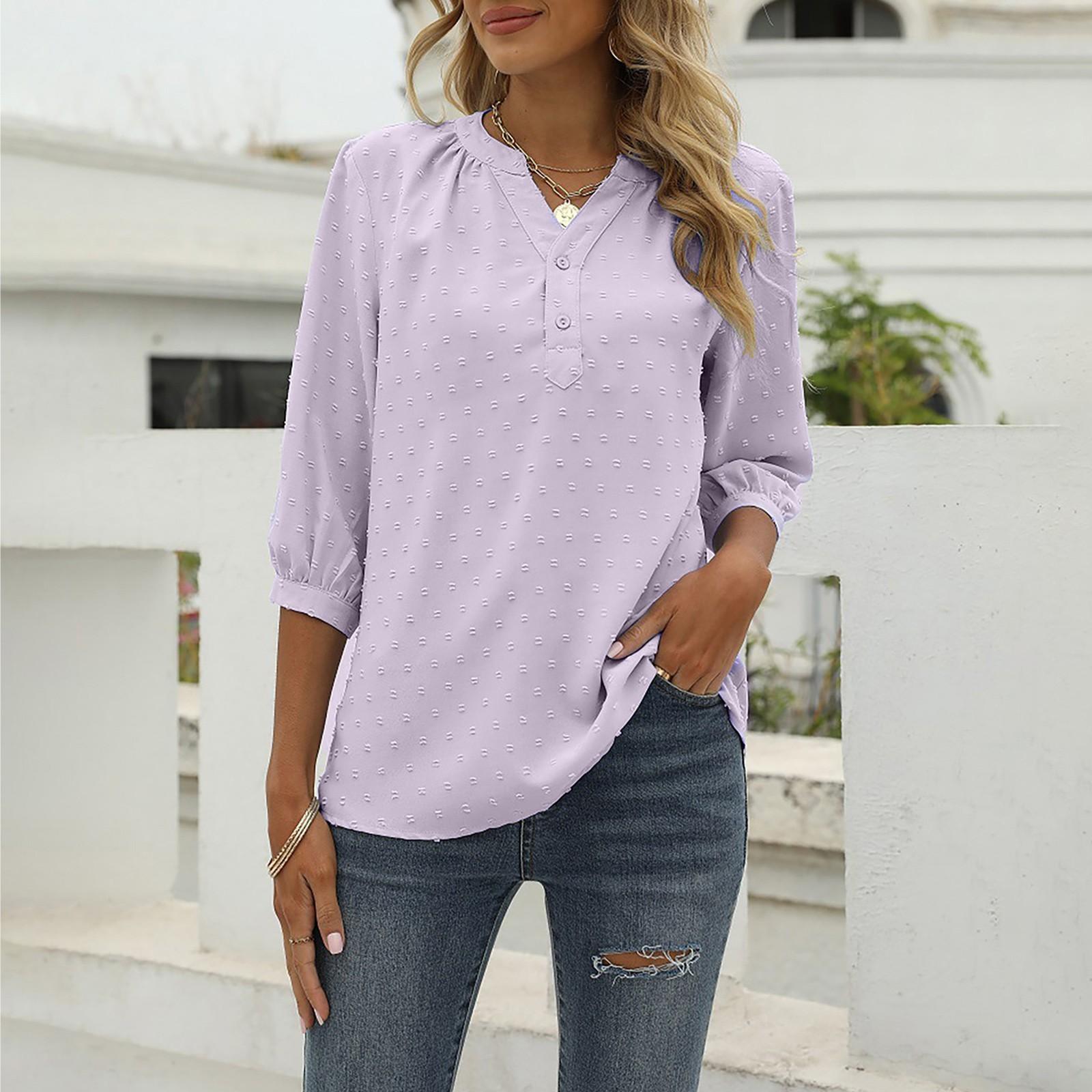 Модные женские летние новые однотонные свободные пуловеры с v-образным вырезом и средними рукавами XL светло-фиолетовый
Модные женские летние новые однотонные свободные пуловеры с v-образным вырезом и средними рукавами XL светло-фиолетовый