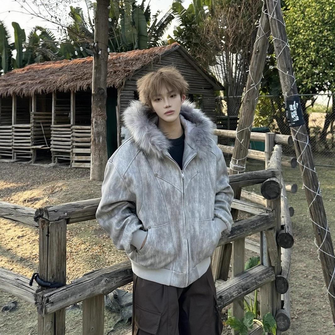Unisex Hooded Fur Collar Padded Jacket - American Design, Thickened for Warmth in Autumn & Winter XXL світло-сірий колір
Unisex Hooded Fur Collar Padded Jacket - American Design, Thickened for Warmth in Autumn & Winter XXL світло-сірий колір