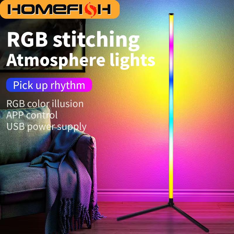 HOMEFISH 155 см RGB Светодиодная напольная лампа с эффектом «Мечтающий цвет», синхронизация с музыкой, изменение цвета, лампа настроения для спальни, гостиной 40cm-RGB чёрный
HOMEFISH 155 см RGB Светодиодная напольная лампа с эффектом «Мечтающий цвет», синхронизация с музыкой, изменение цвета, лампа настроения для спальни, гостиной 40cm-RGB чёрный