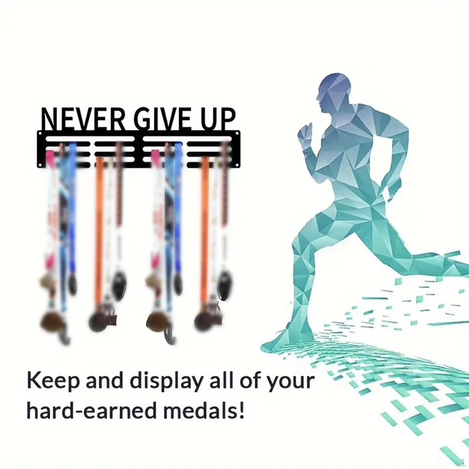 Medal Hanger Display Rack Running for Gymnastics Never Give up Home Decor Decorative Convenient
Medal Hanger Display Rack Running for Gymnastics Never Give up Home Decor Decorative Convenient