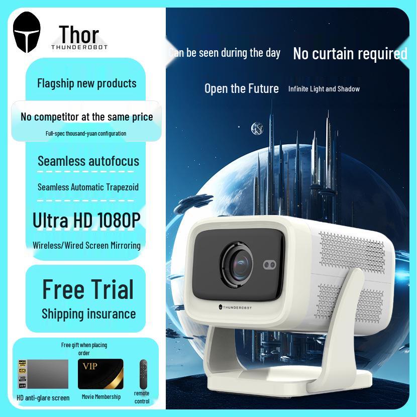 Thunderobot TOF K6 Ultra HD 1080P Smart Projector for Bedroom
Thunderobot TOF K6 Ultra HD 1080P Smart Projector for Bedroom