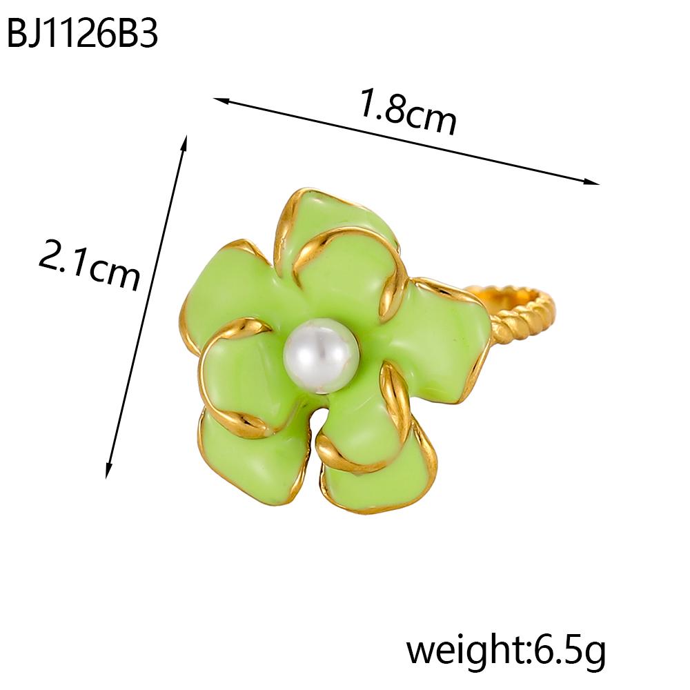 Ancient Style Stainless-steel Open Ring with Colorful Flowers Personalized Premium Touch Oil Drop Bead Ring for Women resizable
Ancient Style Stainless-steel Open Ring with Colorful Flowers Personalized Premium Touch Oil Drop Bead Ring for Women resizable